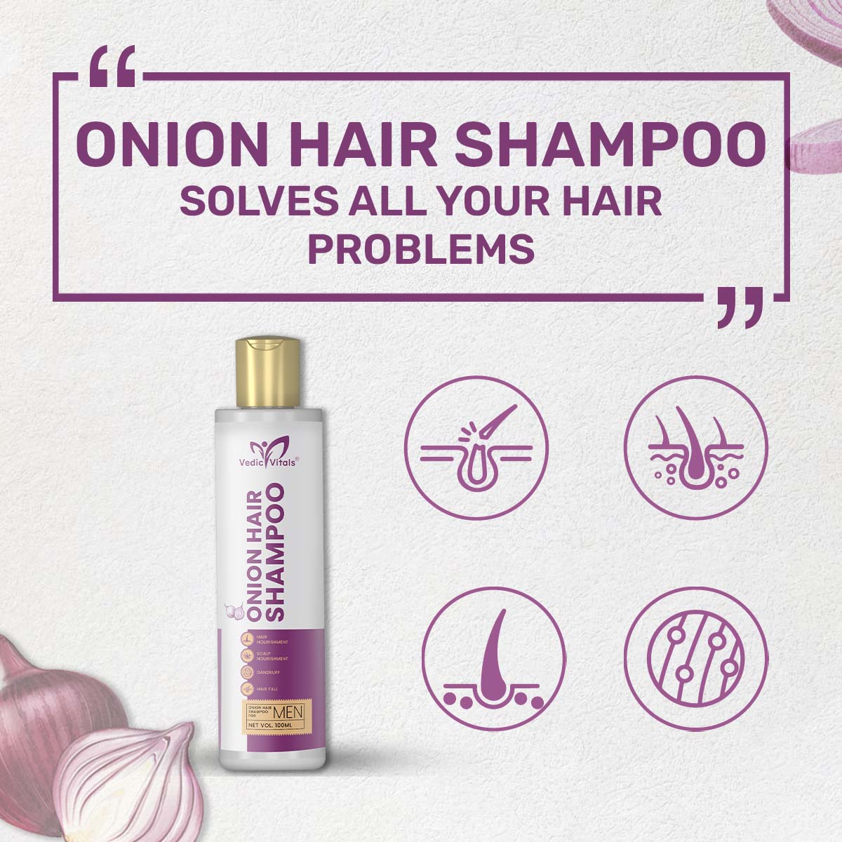 Onion Hair Shampoo For Hair Nourishment