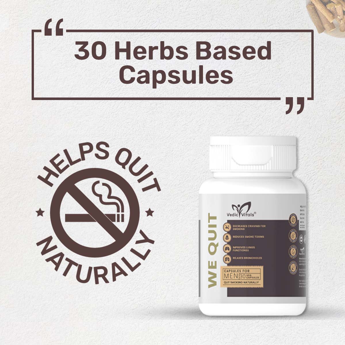 Vedic Vitals We Quit Capsules For Men I Helps quit smoking naturally